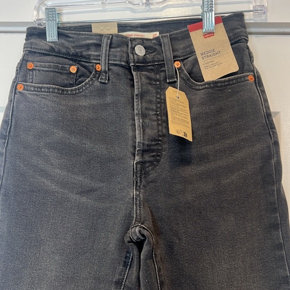 Levi's Black Wedgie Straight Jeans Classic Style size 27x28. NWT! - Picture 5 of 15